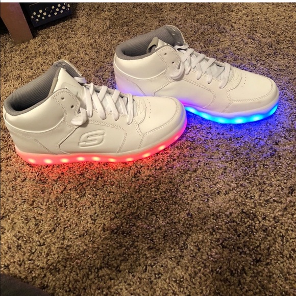White light up sketchers best sale